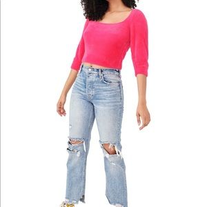 Free People cropped moonbeam sweater